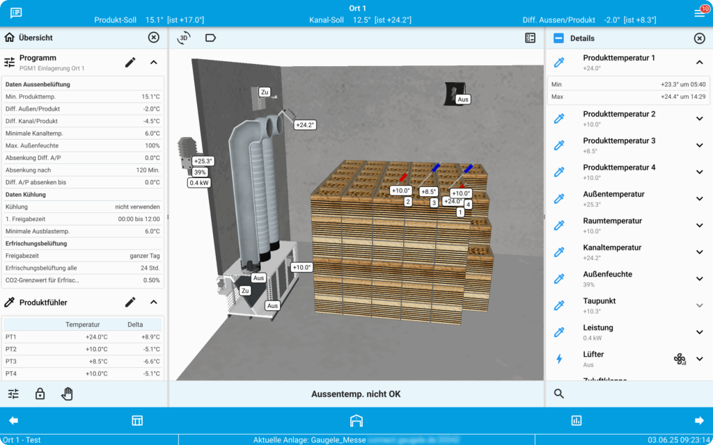 Hauptansicht TMC.20 GUI